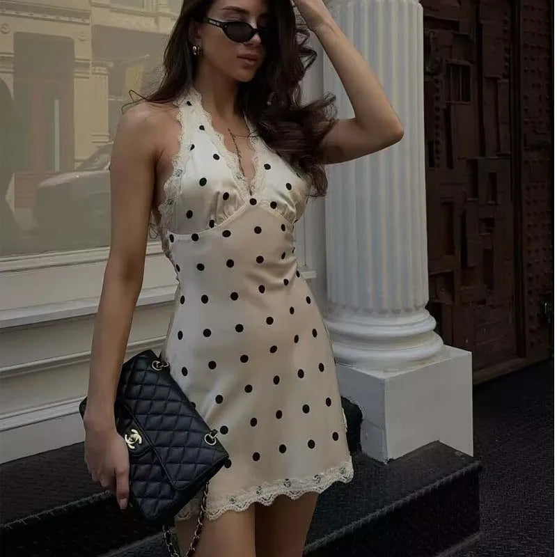 Polka Dot Halter Dress