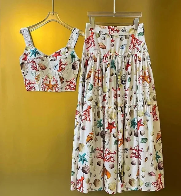Dolce Latest Capri skirt set