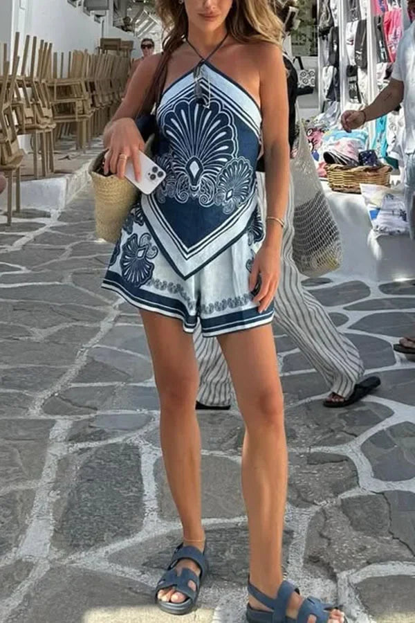 Zimmerman Style Backless Short Set Halter clio