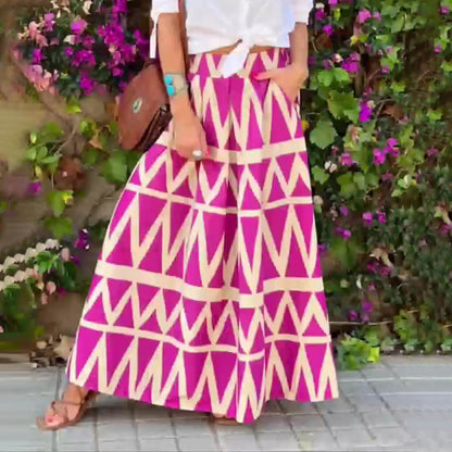 Brunch Day Geometric Wide leg