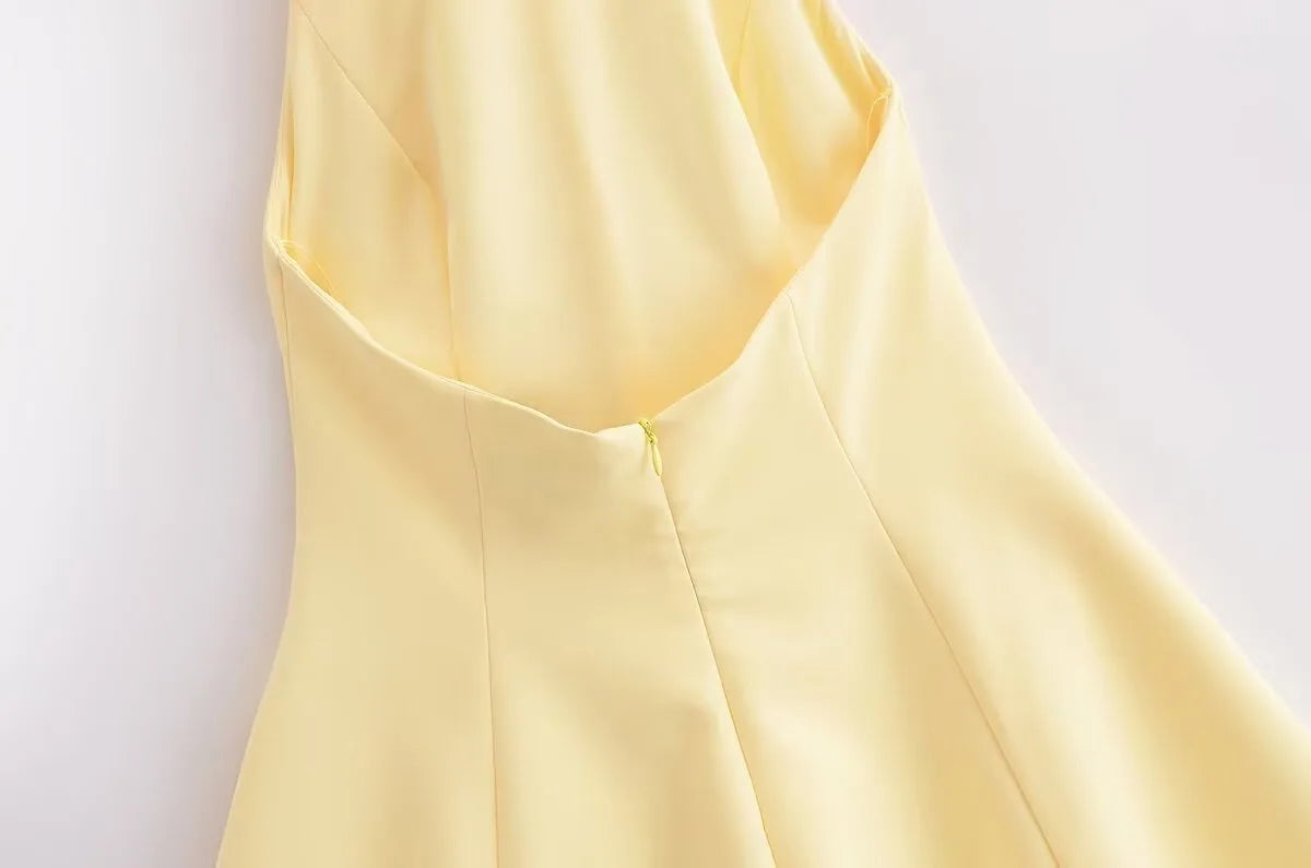 1 Yellow Mini Dress- Super Trendy