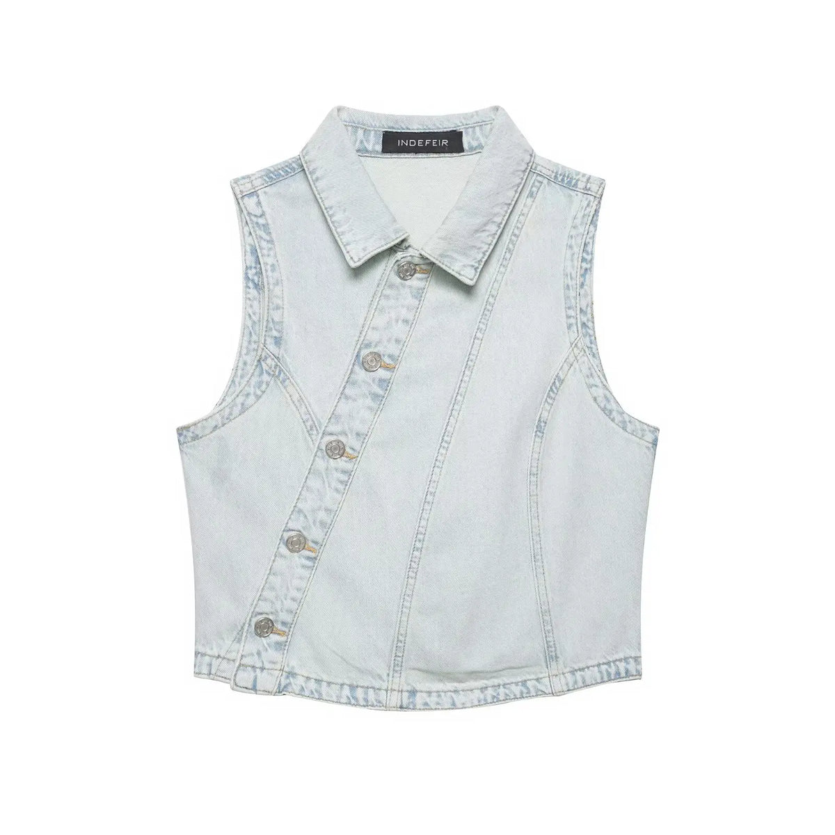 Fashionable Denim Vest And Pants Set Low Waist Long Pants Short Style Spring Season Chinese Brand Women's Clothing Ensemble