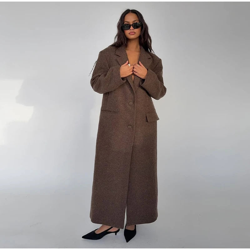 LONG Chic woolen coat