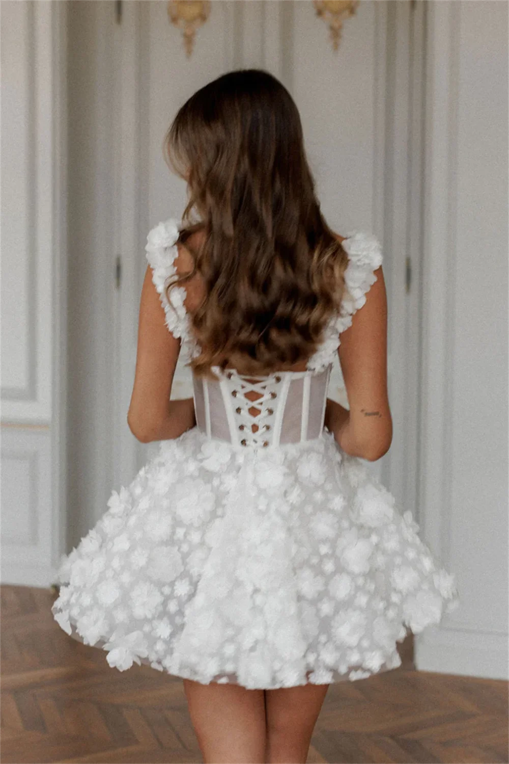 Amanda Customized White Mini Prom Dresses