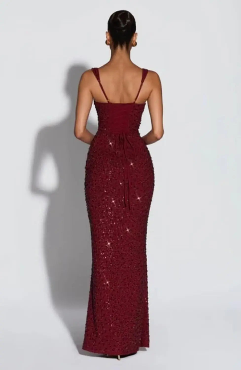 Eightale Sequin Prom Dress for Women Sparkly Mermaid Long Backless Formal Evening Party Gown with Slit