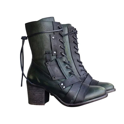 New Women German Outdoor Lace-up Ankle Boots