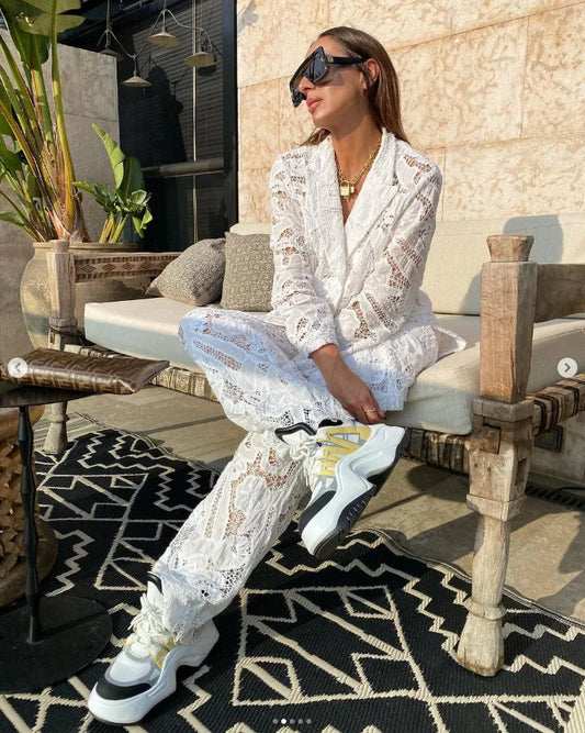 Chic Lace Power Suit for boss lady