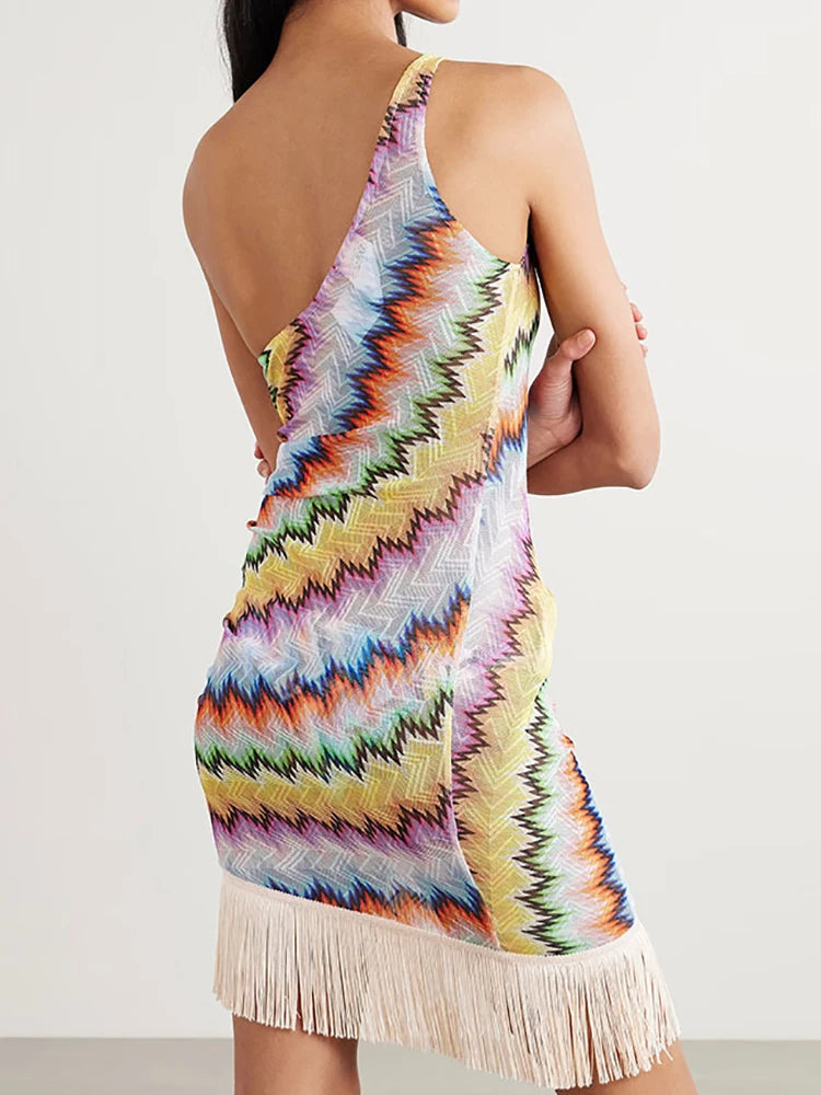 zigzag Missoni vibes 1 shoulder