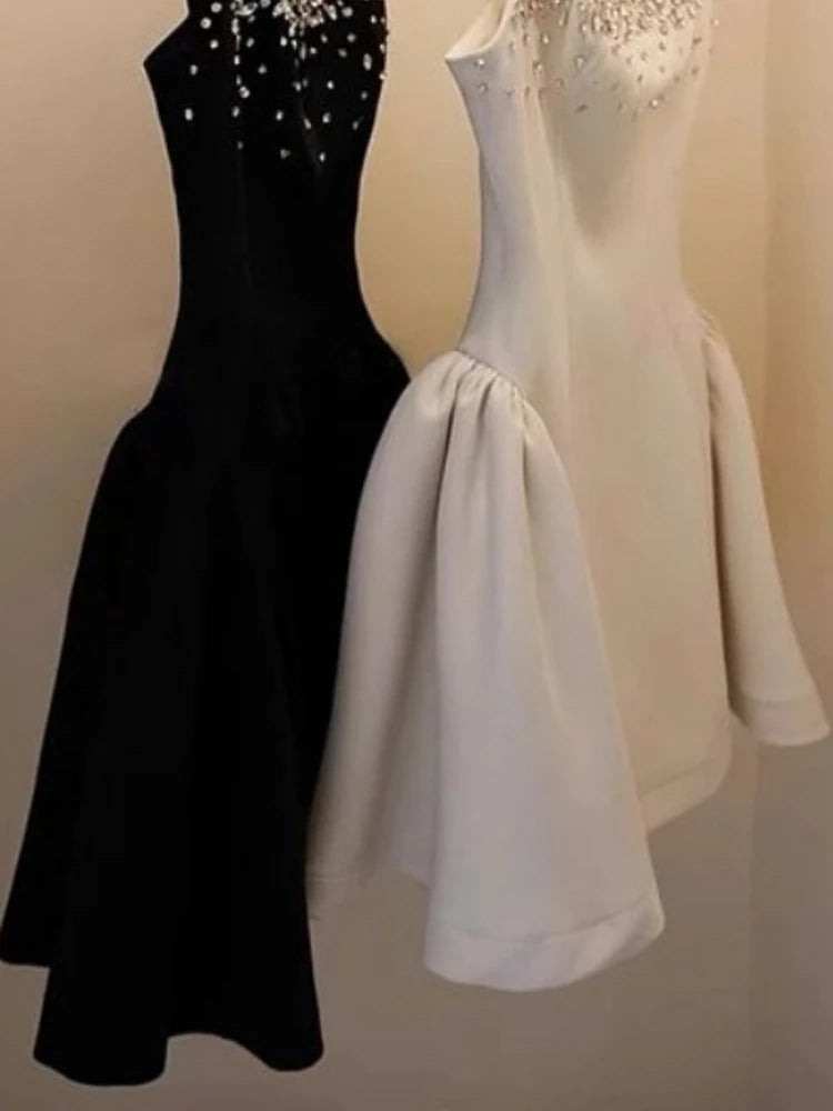 New Party Backless Bandage Dress for Women Fashion Summer Sling Robe Femme 2026 Vestidos De Mujer A-line Tunic Diamond Dresses