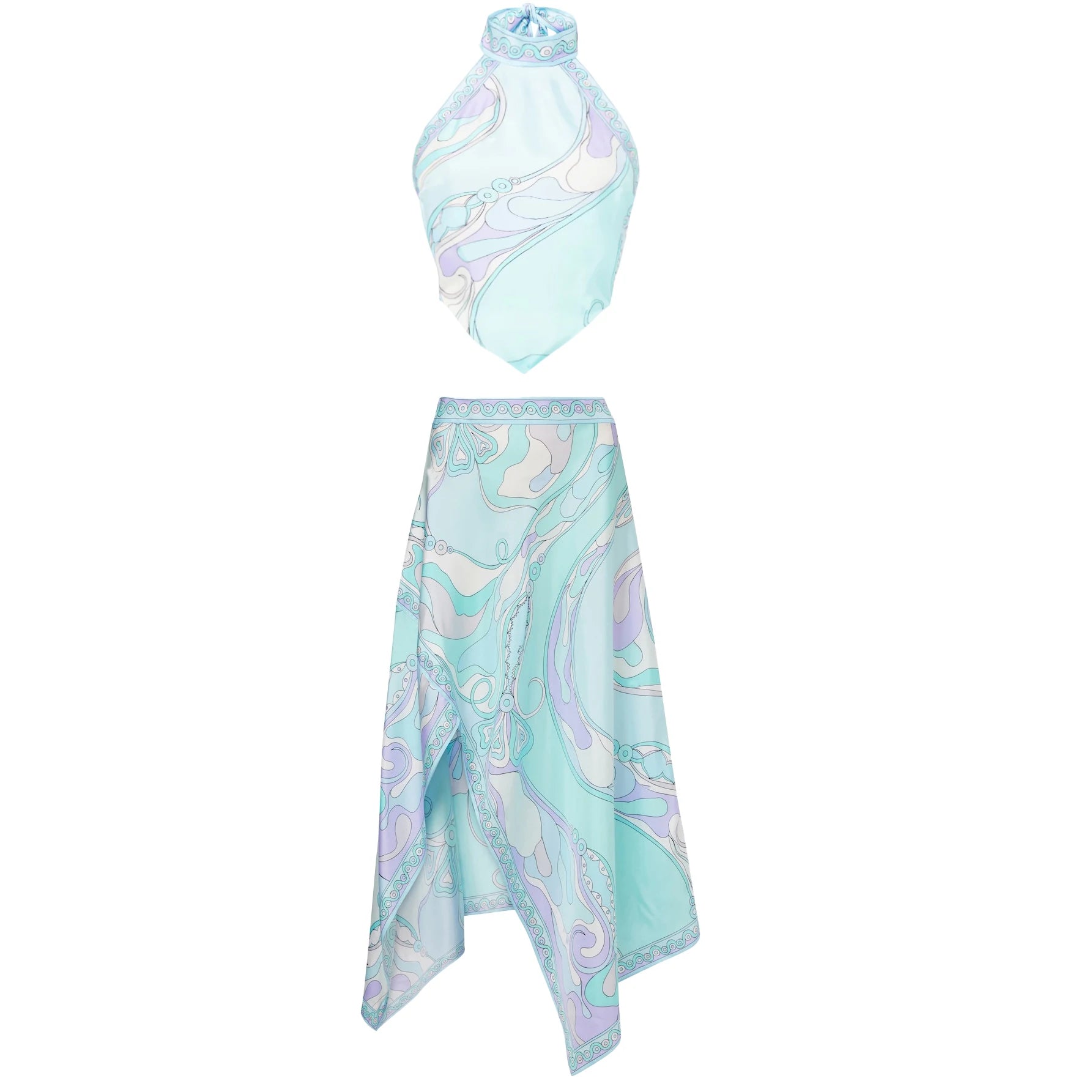Pucci Skirt Halter Top Set