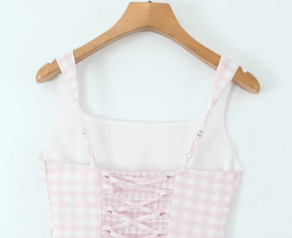 Elegant Laced Pleated Midi Dress