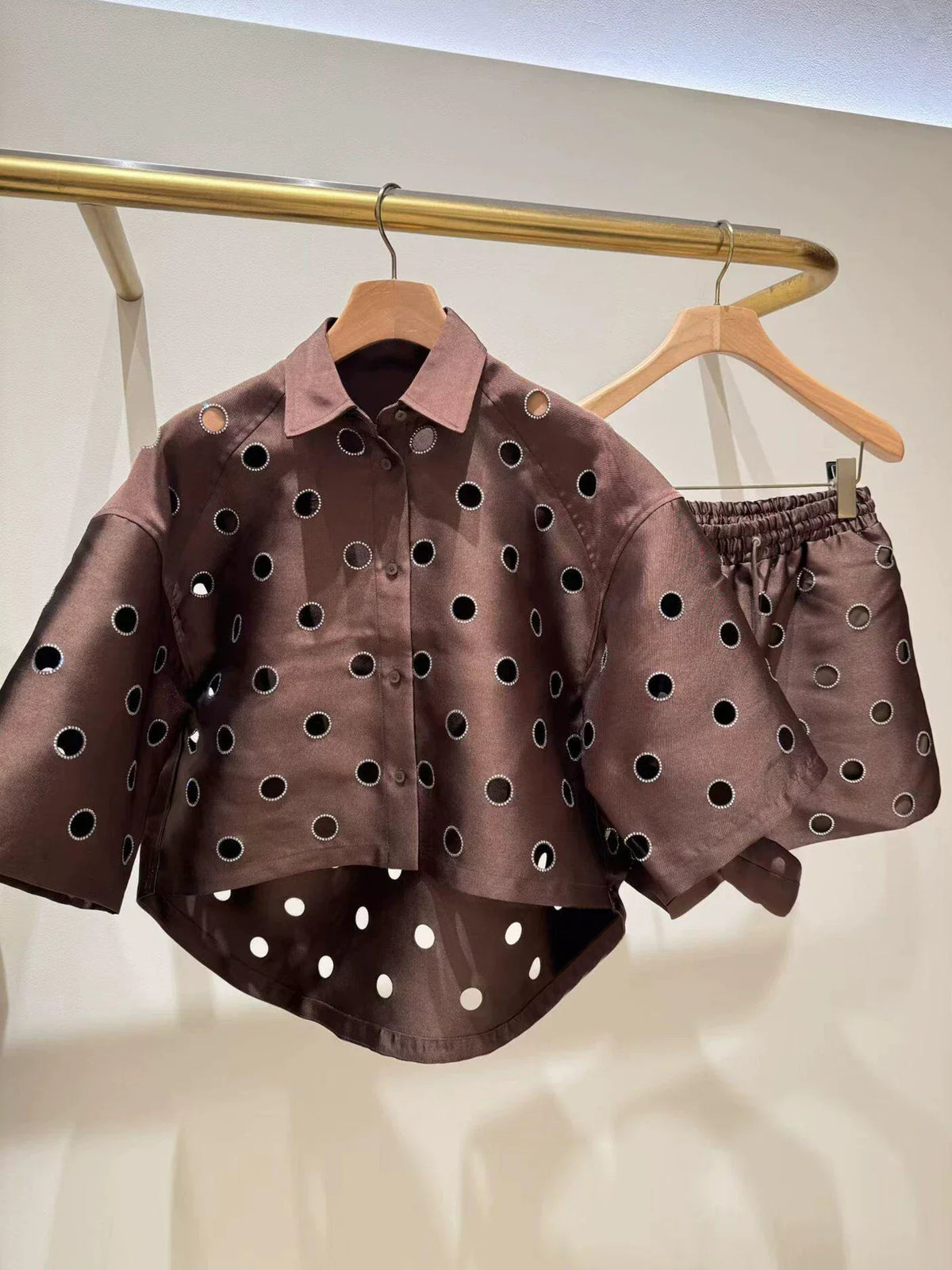LAtest Diamond Brown Sandro Maje Shirt