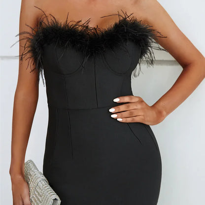 Feather  Black Dresses