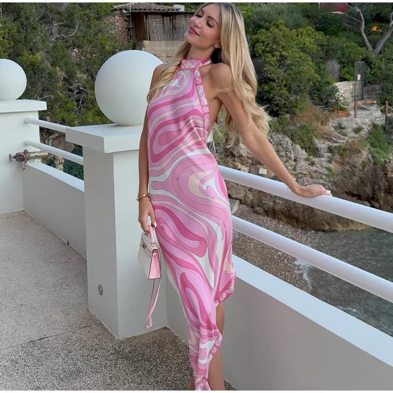 Pucci Summer Backless Pink Dress