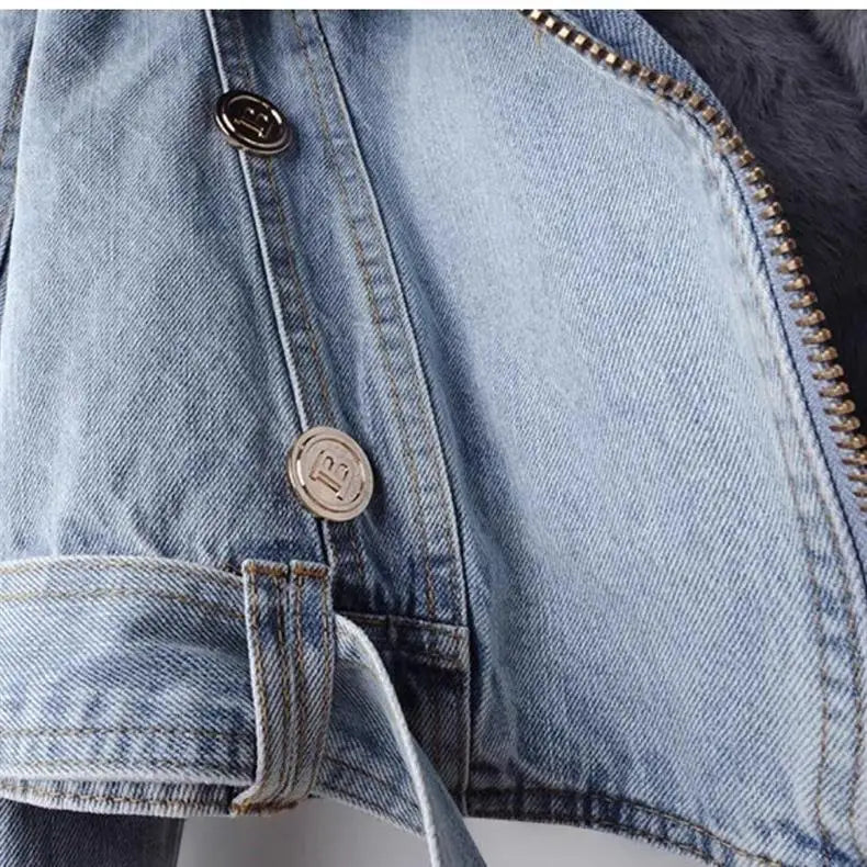 Short Thicken Denim Jacket for Women