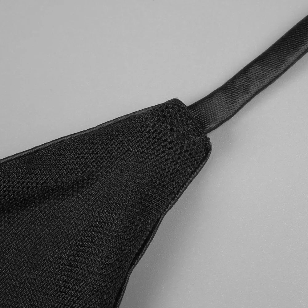 Semi Sheer Black Dress- Party Premium collection