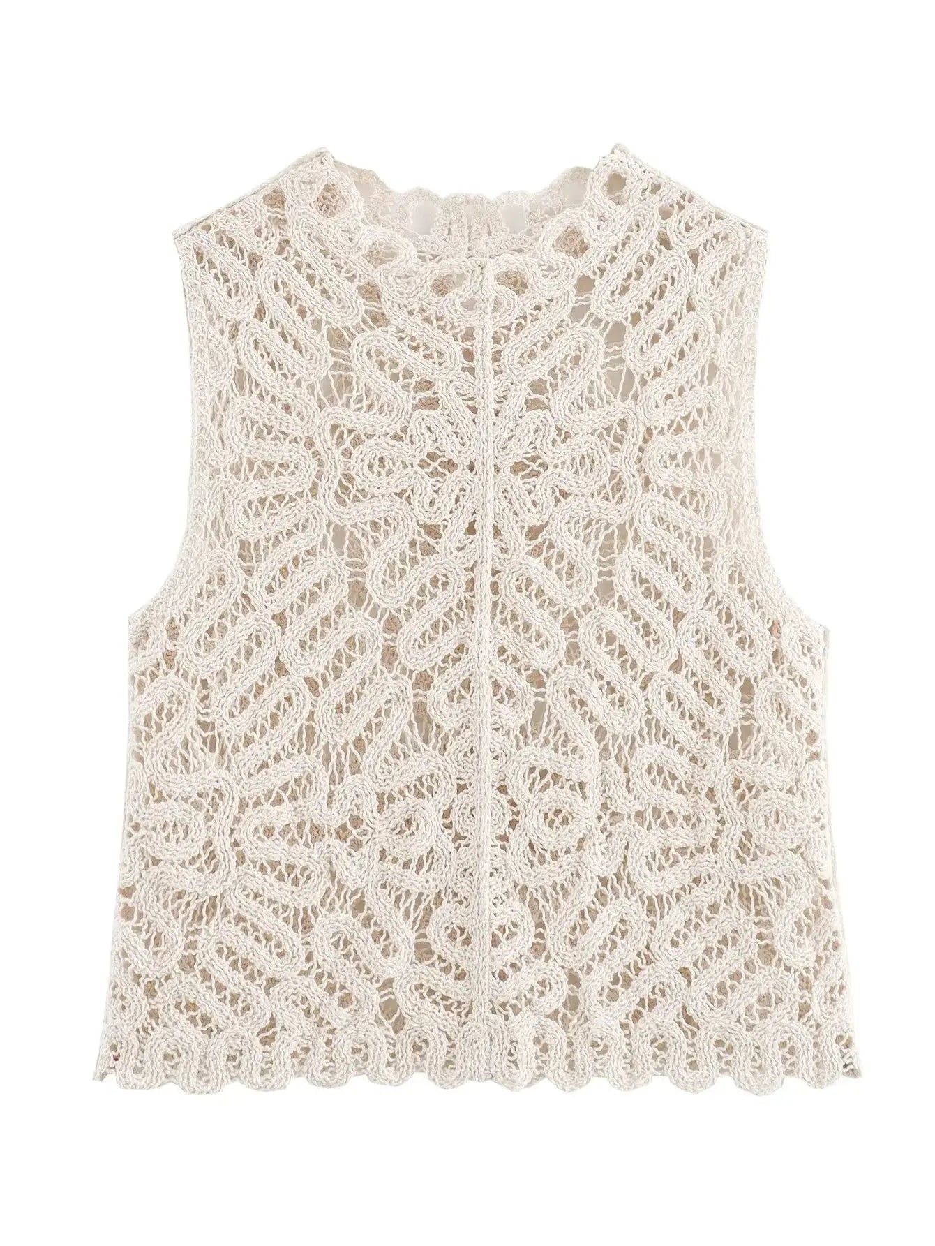 Crochet Knitted Midi Skirt & Top Sets