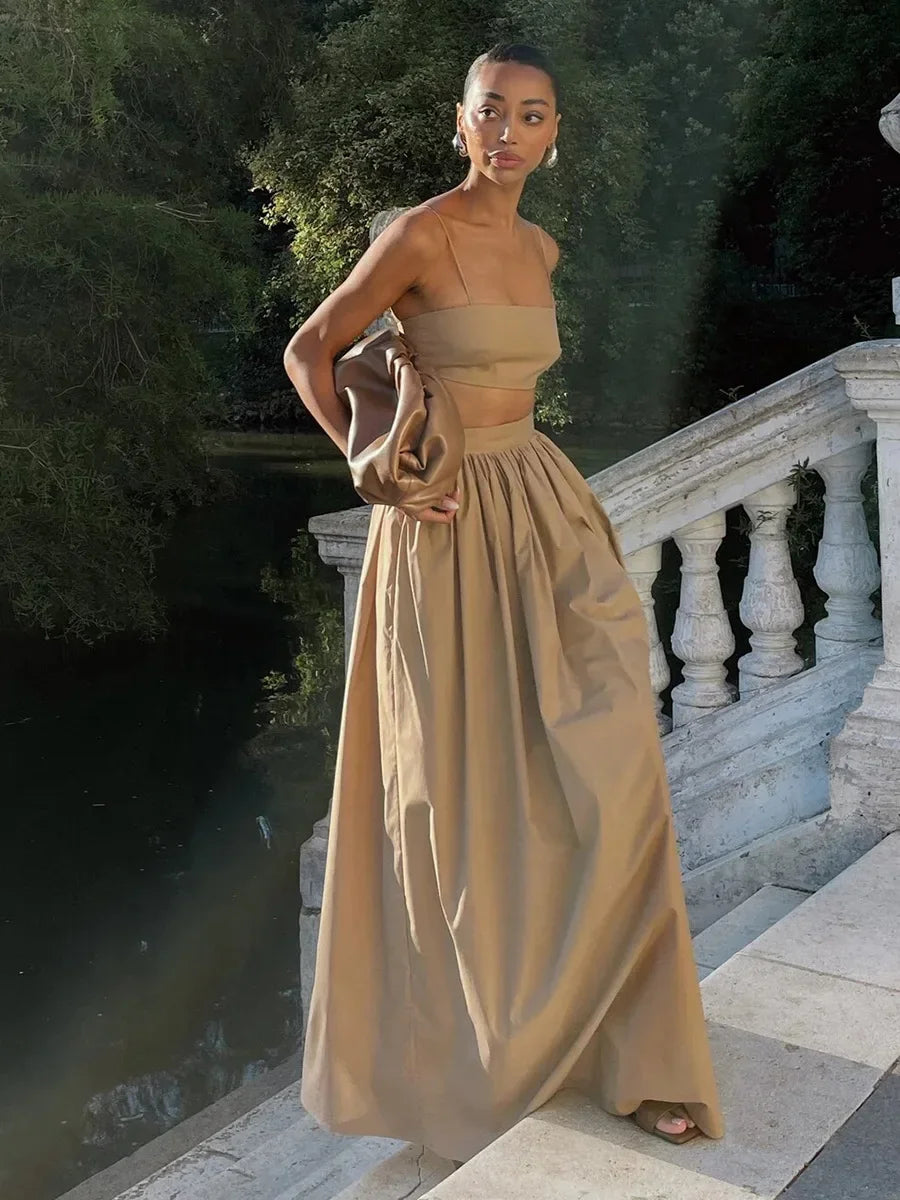 1 brown khaki white set