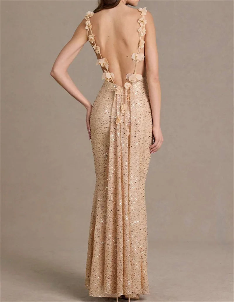 Backless Long Sheath Party