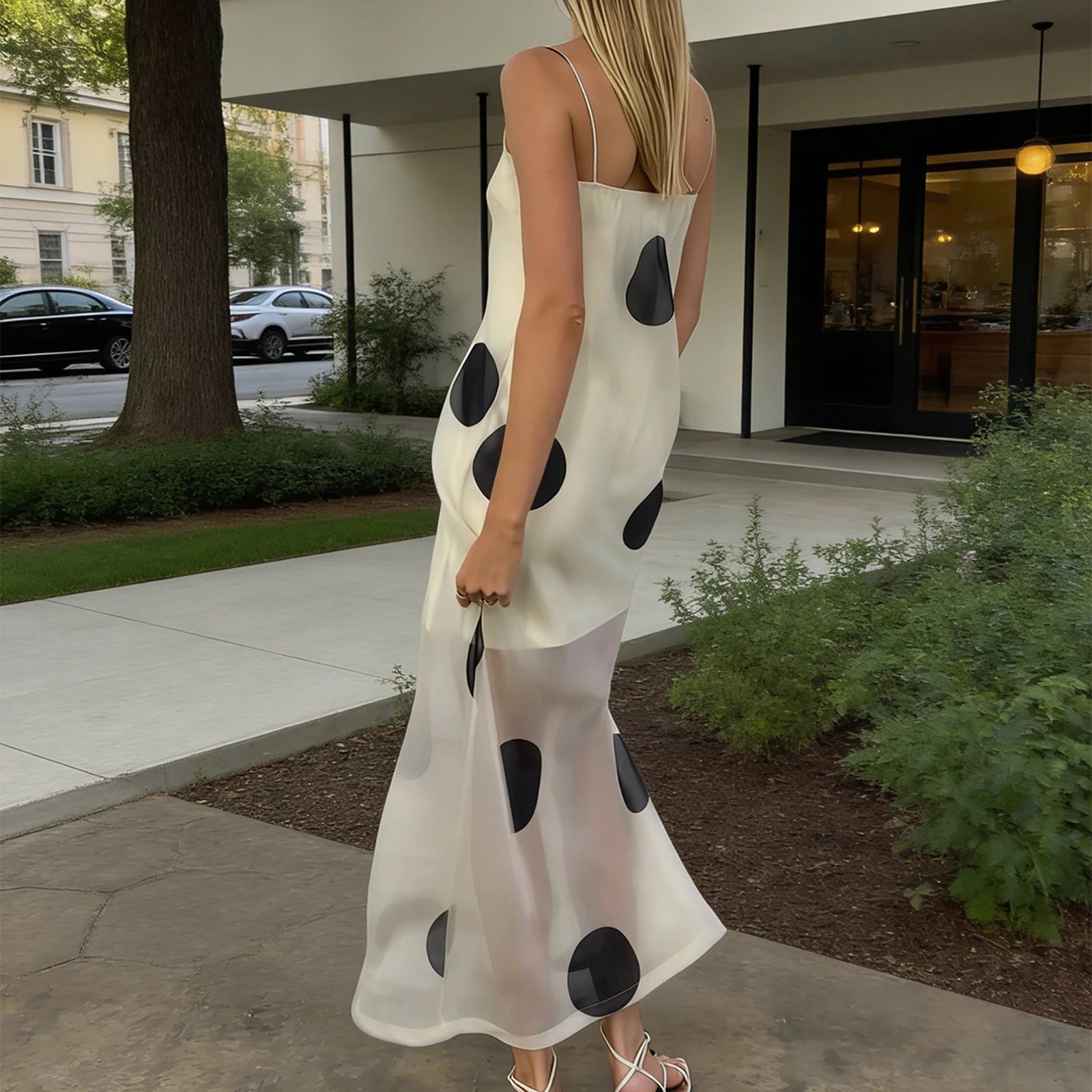 Big polka dots organza Dress