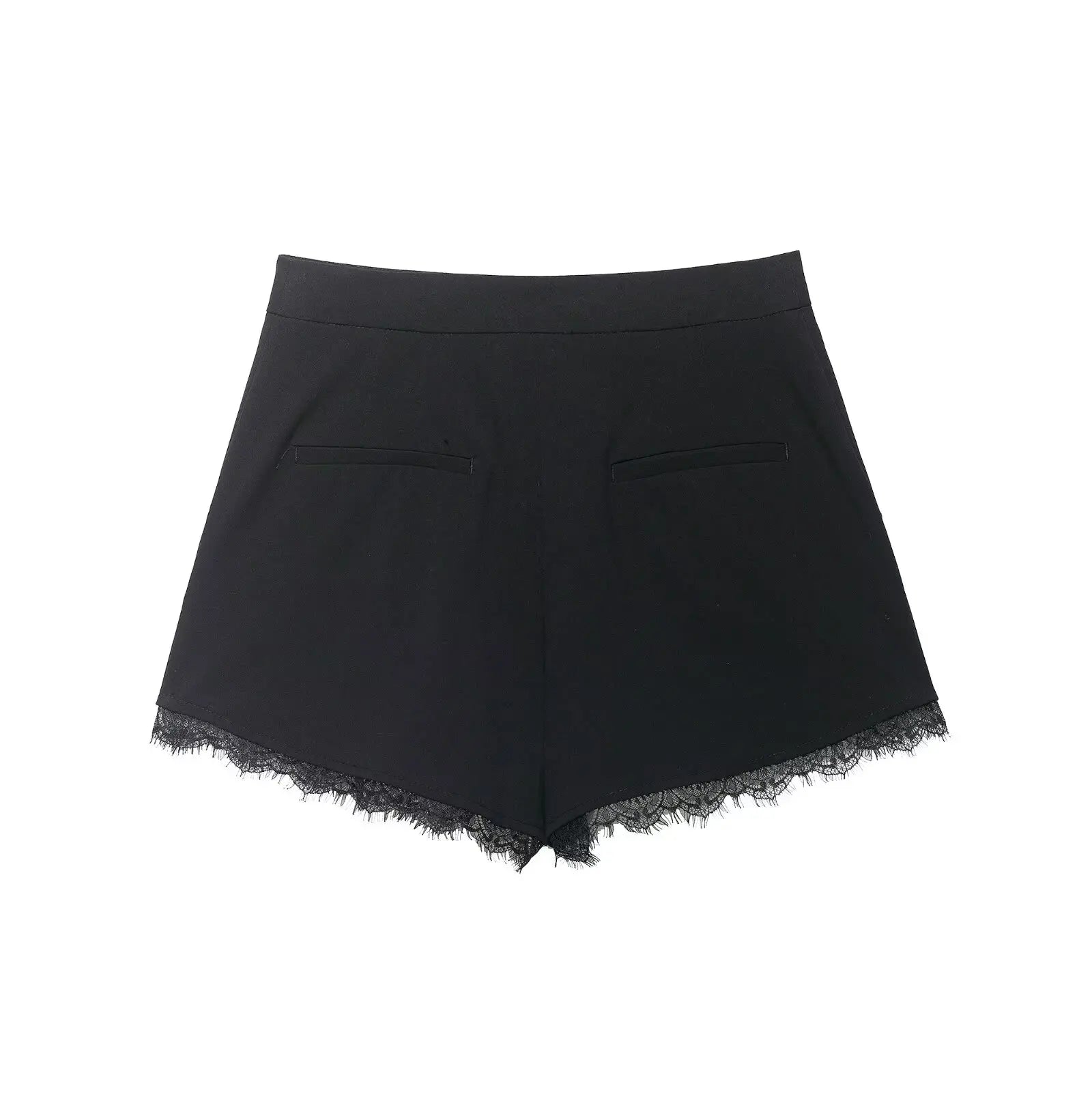 Zara Lace Trim Cropped Blazer Set