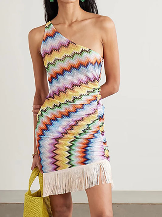 zigzag Missoni vibes 1 shoulder