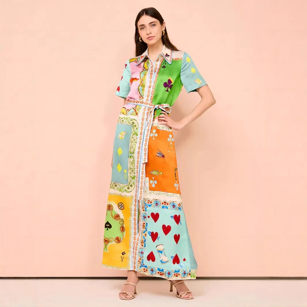 Casual Colorful summer Belted