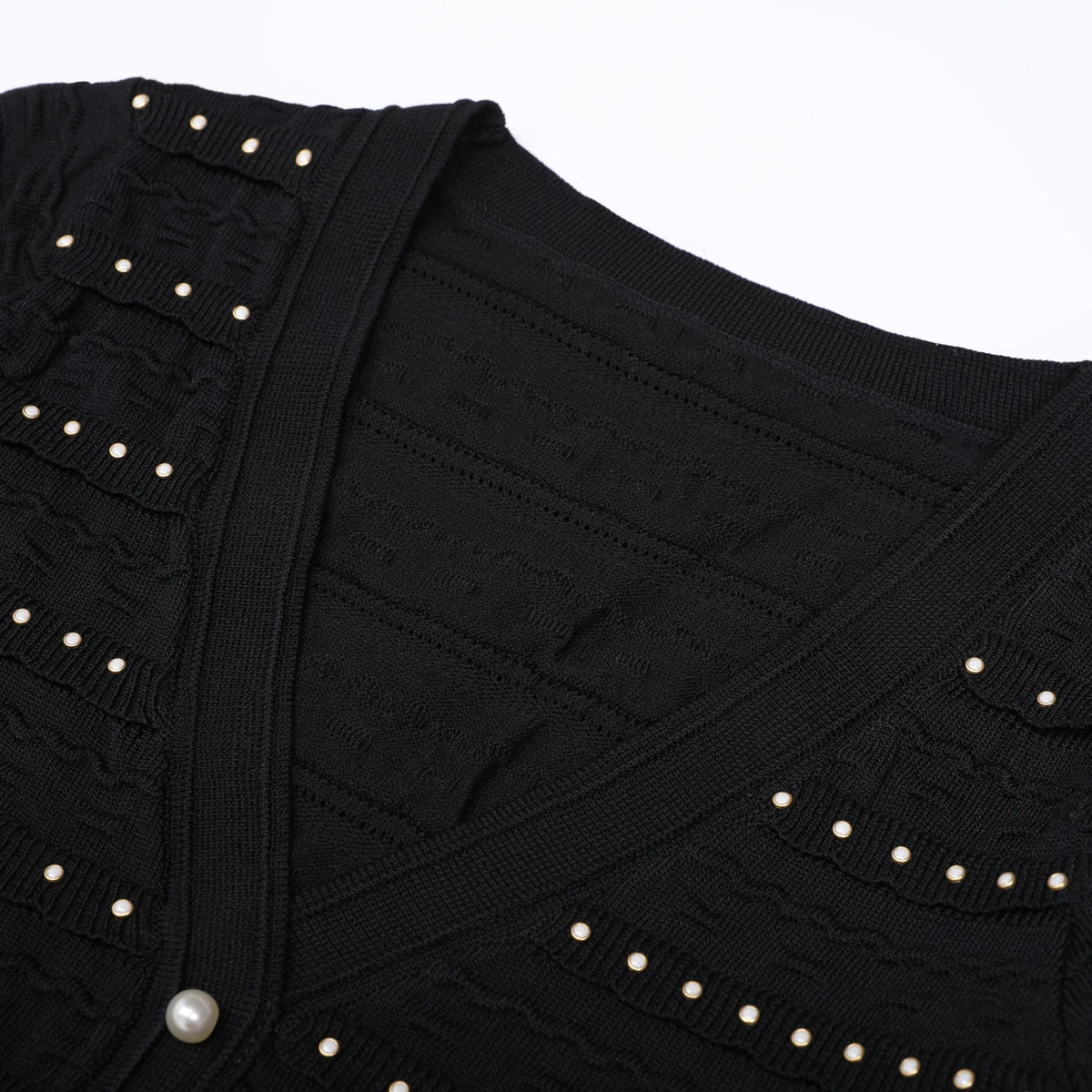 sandro Pearls embellished Skirt & Cardigan