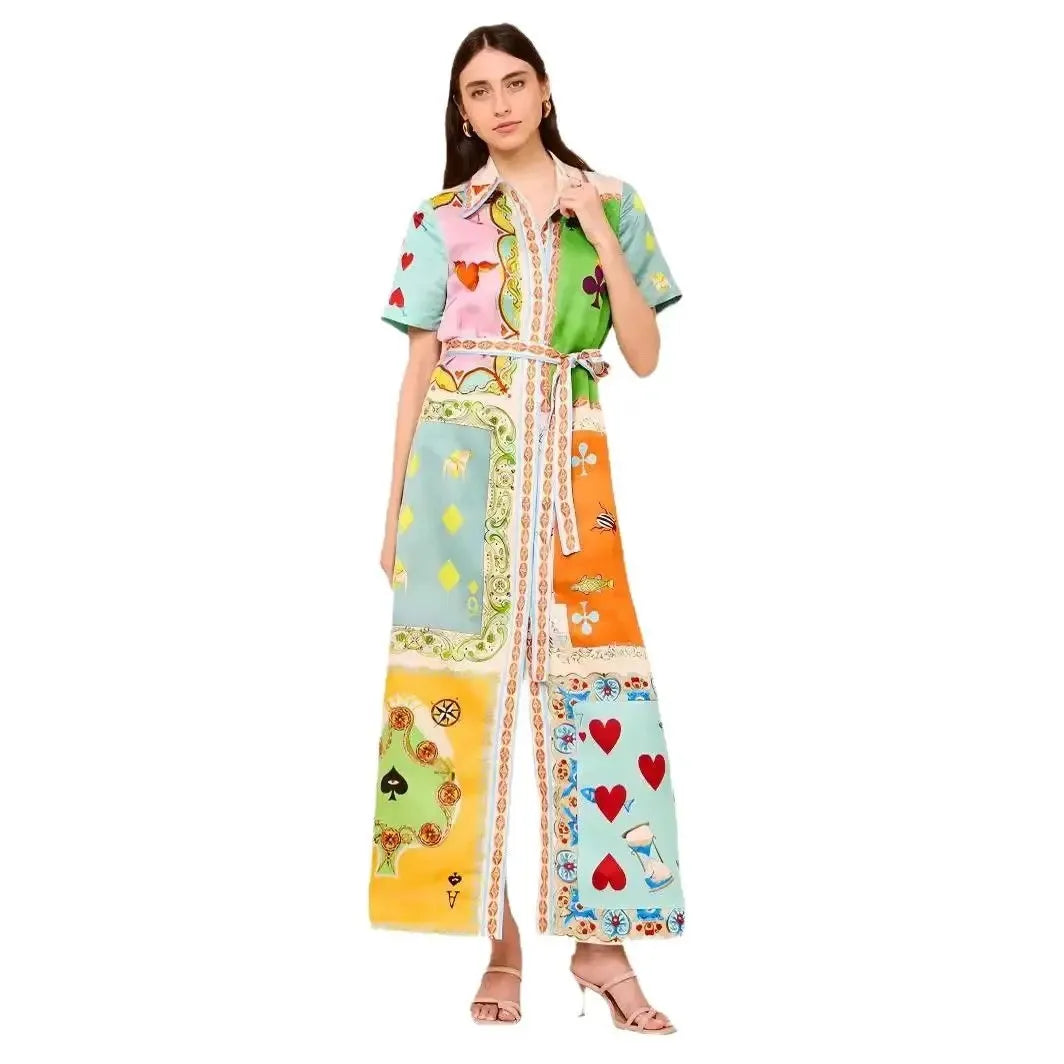 Casual Colorful summer Belted