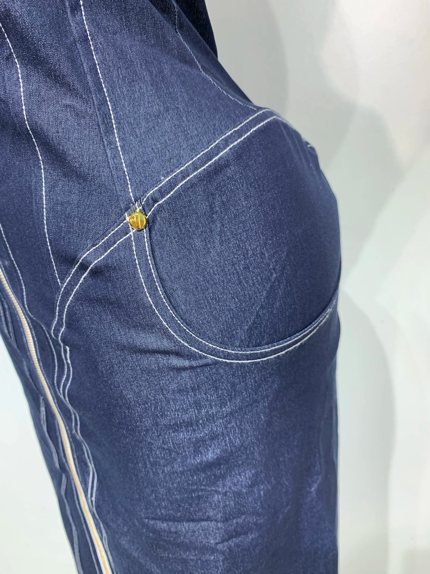 Celebrity Denim Zip dress