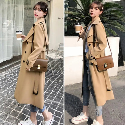 Trench Coat High Street fashion Double Breasted Long