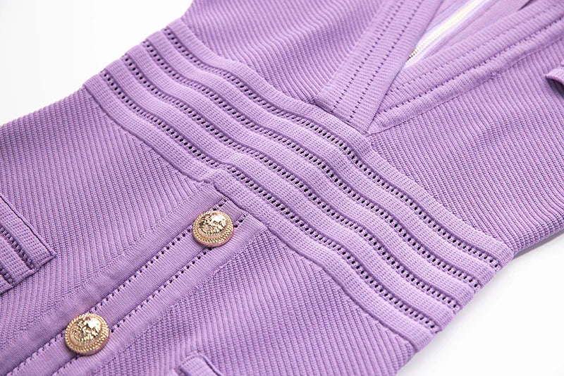 Lavender Gold Buttoned Mini