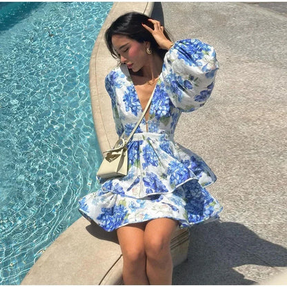 Printed ruffle Mini – Summer Muse