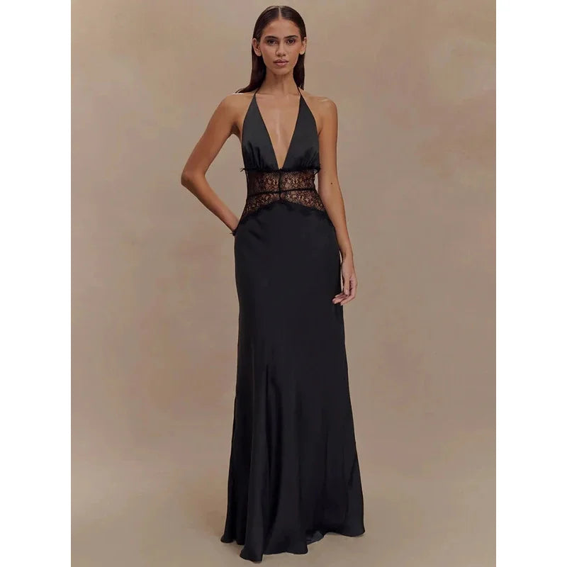 Summer Backless Halter Princess Dress