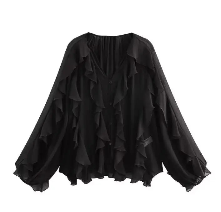 Summer Ruffle frills Top - Shellss