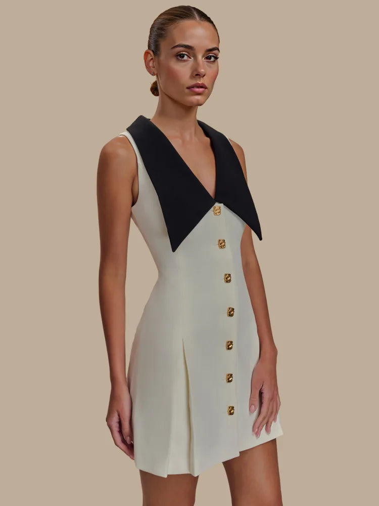 Big Collar Sail Collar Mini Dress