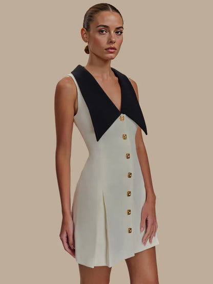 Big Collar Sail Collar Mini Dress