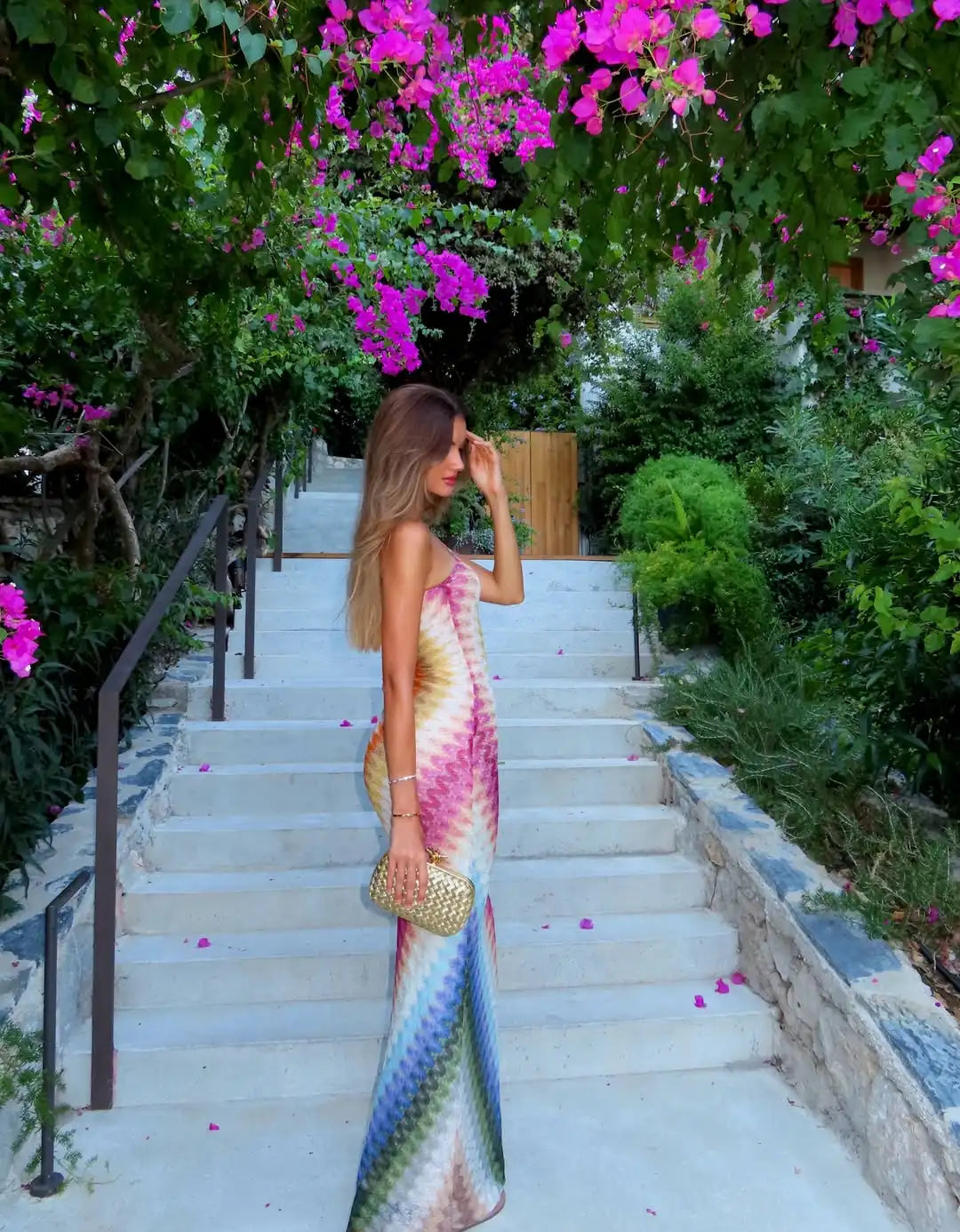 One Shoulder Dress Cutout Mesh Cover Up Colorful Print Swimsuit Coverup Bodycon Maxi Dress Beachwear Resortwear Outfits - Shellss