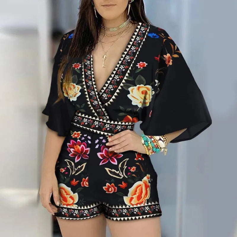 Bohemian Romper Playsuit Summer Beach