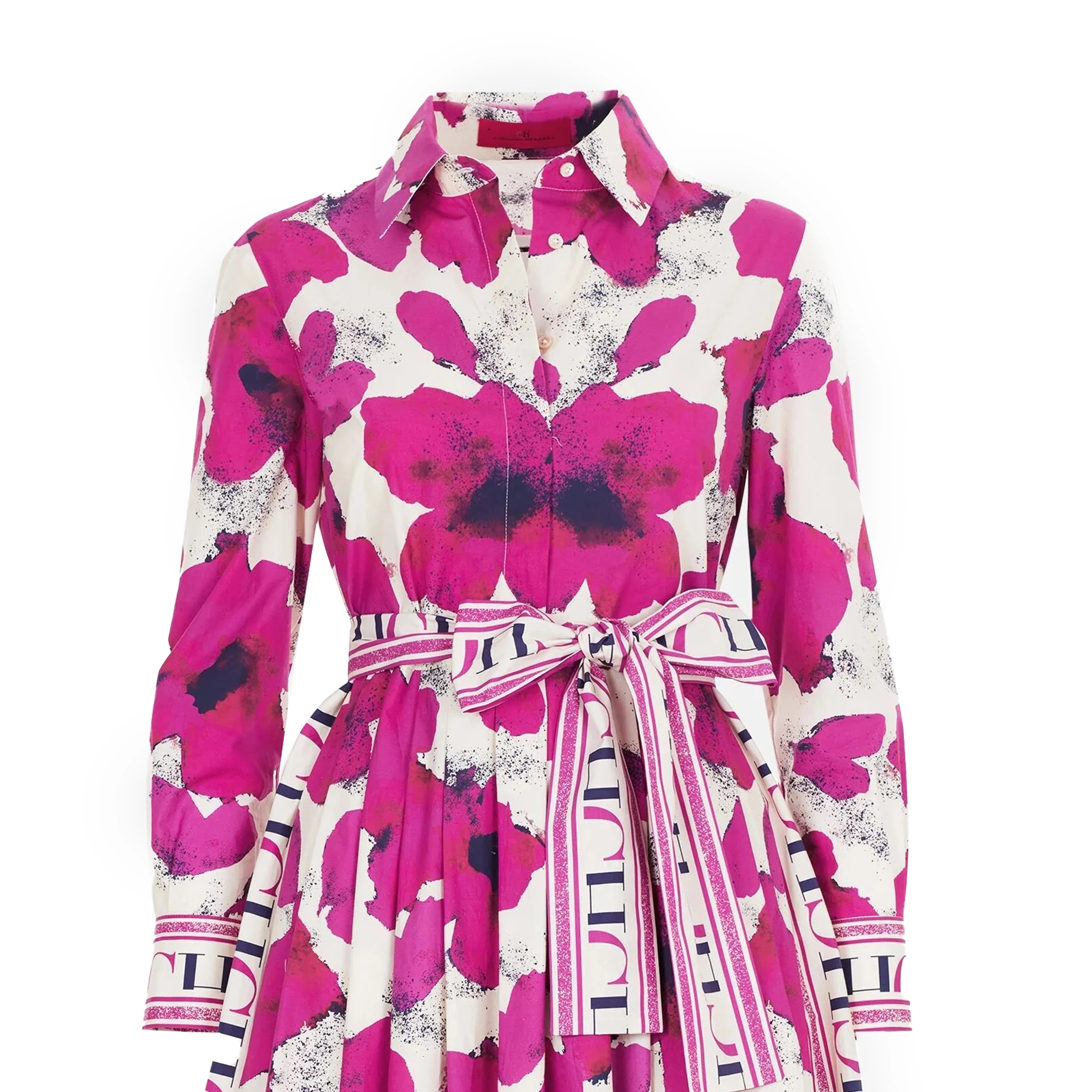 CHCH Women's Dress New Long sleeved Shirt Long Skirt Flower Print Party Dress - Shellss