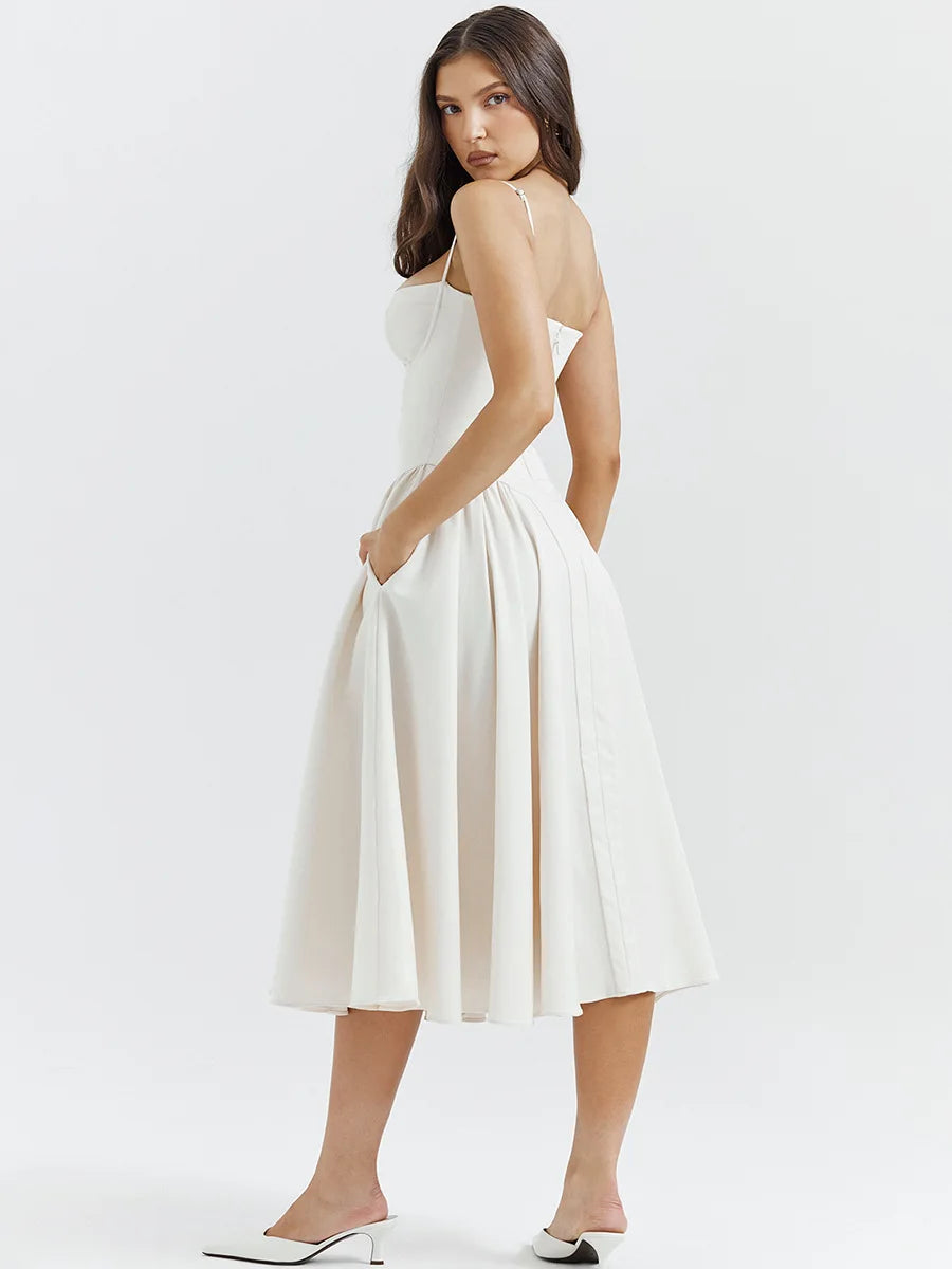 Elegant Midi with Pockets - Shellss