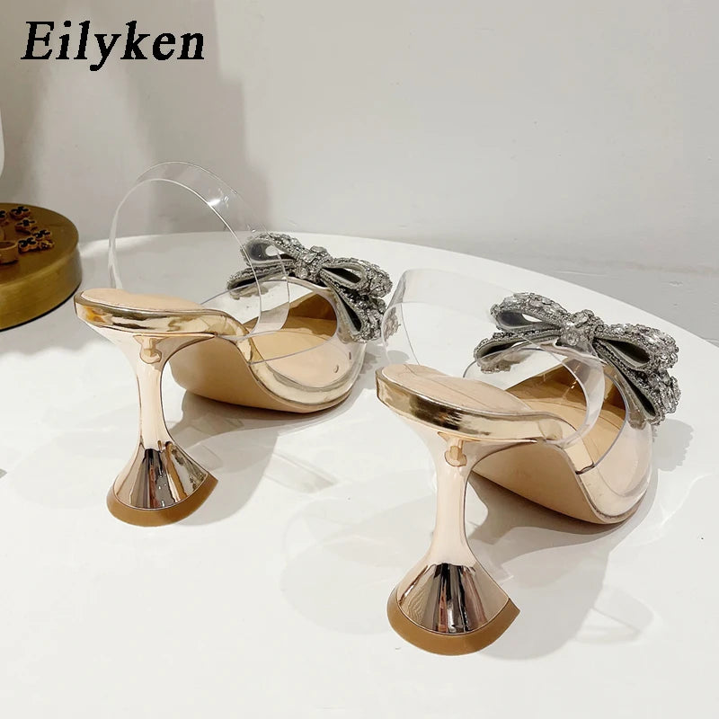 Eilyken Fashion Crystal Sequined Bowknot Women Pumps