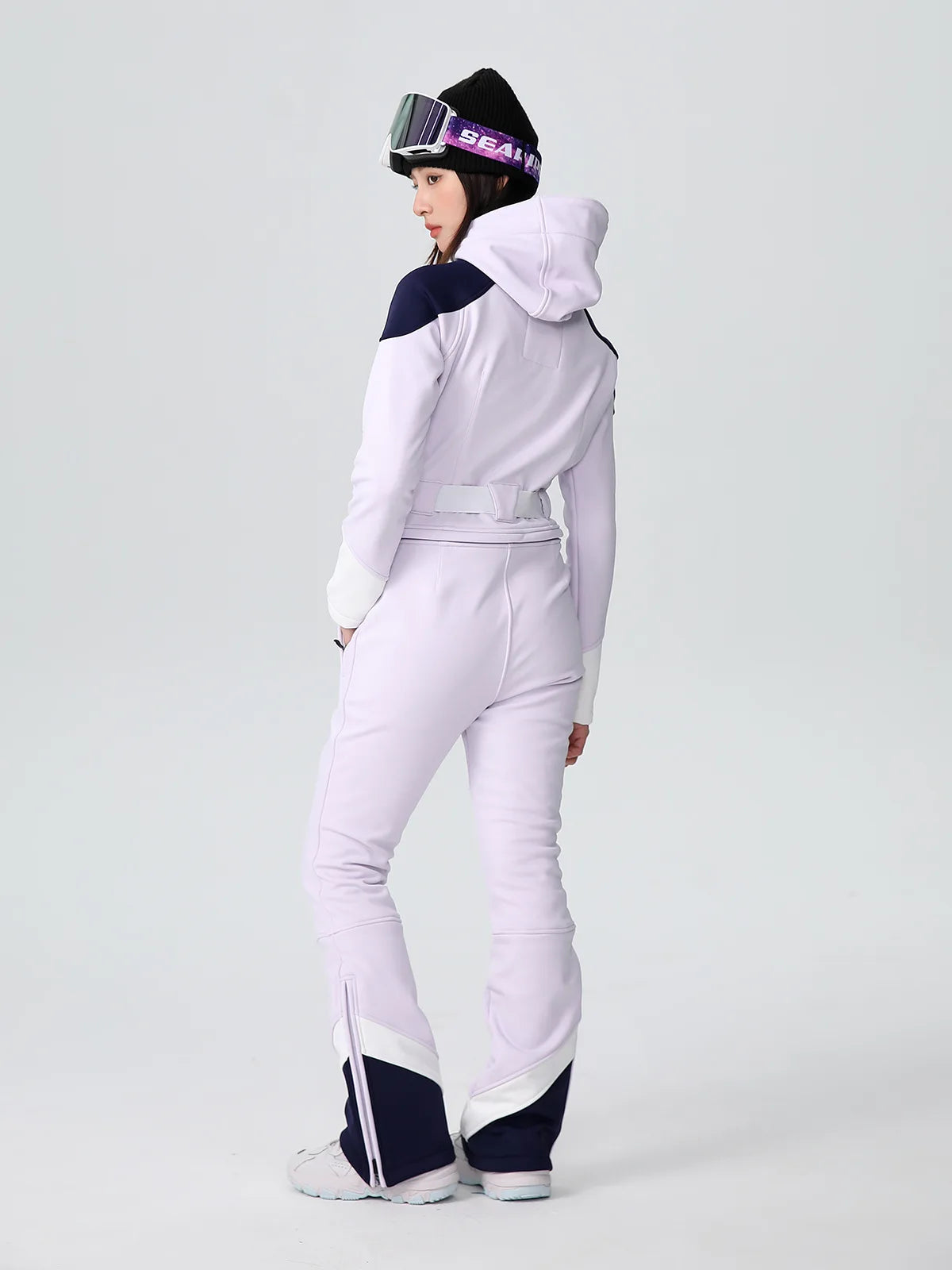 SEARIPE Winter Warm Women's High Elasticity Ski Jumpsuit Breathable Waterproof Snowboard Suit Female Slim Down-filled Overall