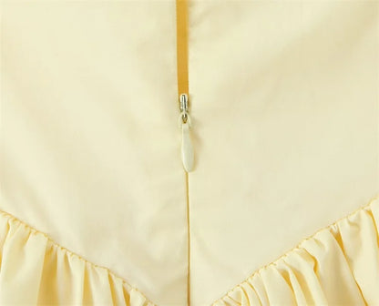 Puffy halter A-Line dress