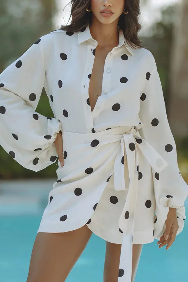 1 Polka Dots Printed Shorts Sets