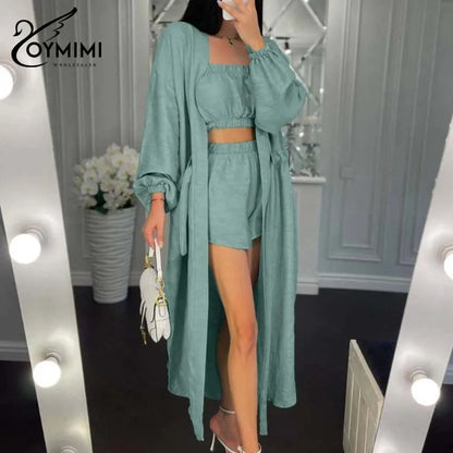 3 Piece Sets Woman Outfit Elegant