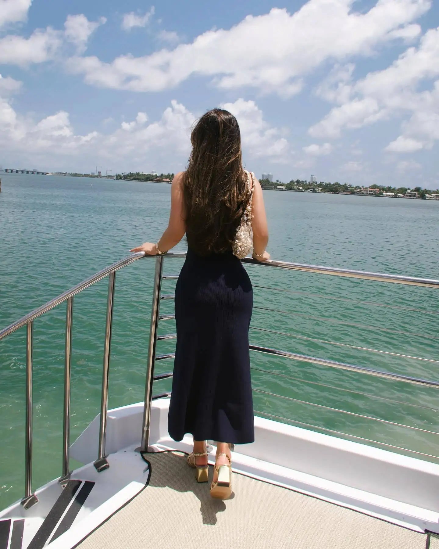 Long Buttoned Knit Dress