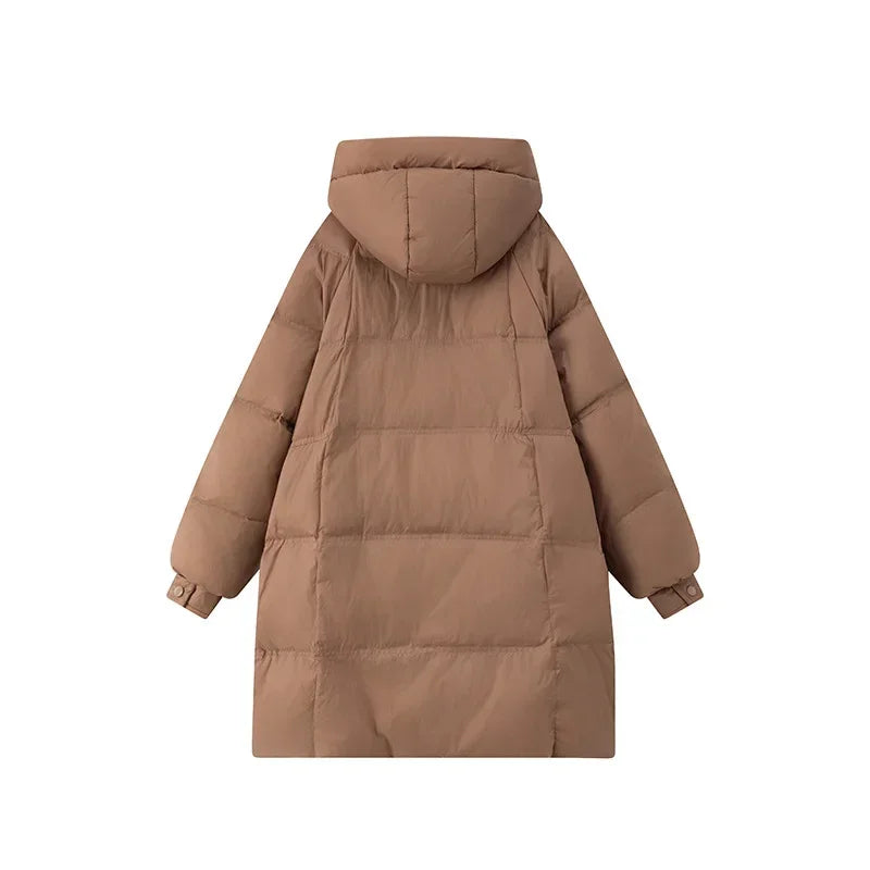 Winter Jacket Women Warm Hooded Down