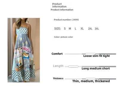 Graffiti multi Print summer Midi paradise
