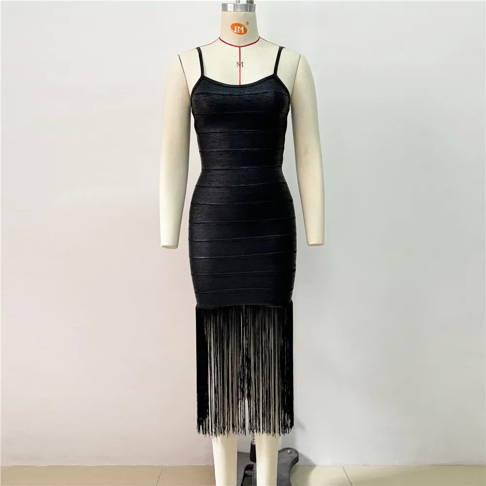 Bandage Tassel fringe Dress